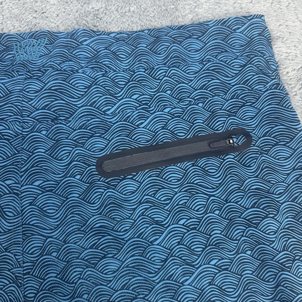 Mack‎ Weldon Board Shorts Mens 35/36 Blue Wave Pattern Performance Swim Trunks
